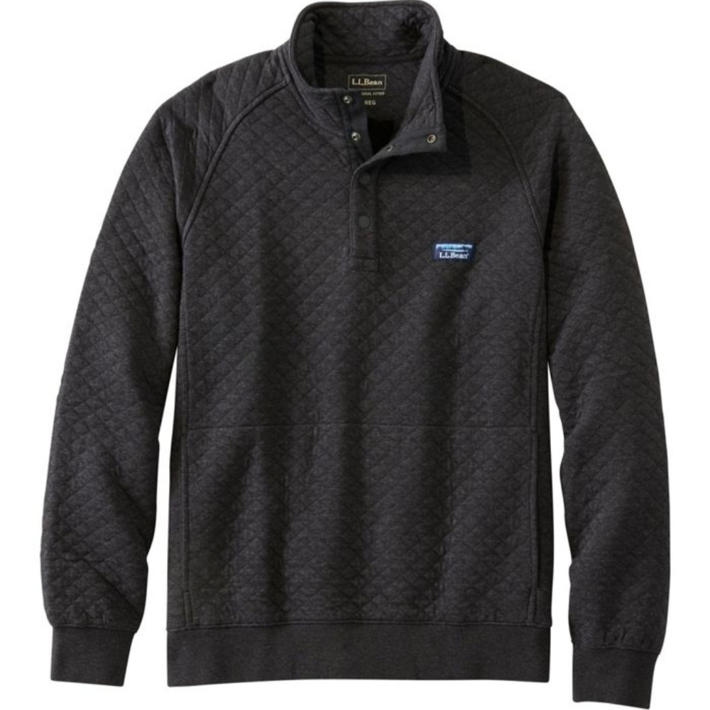 L.L. Bean Black Quilted Pullover